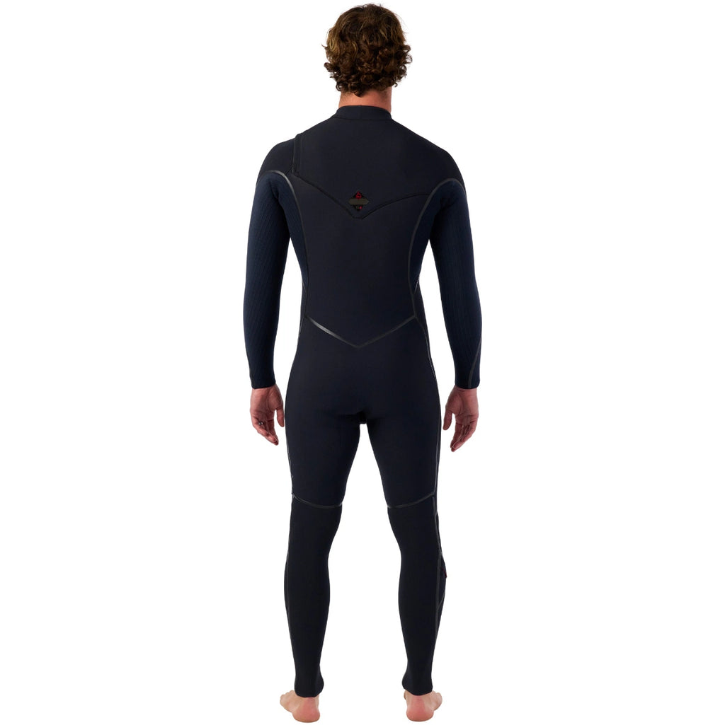 Traje de neopreno completo de invierno 5/4 mm para hombre O'Neill Hyperfreak Fire Chest Zip en color negro