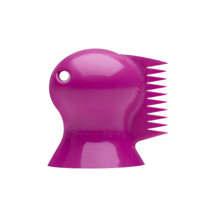 Peine rascador de parafina para tabla de surf Surflogic Dino Wax en color rosa