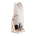 Soporte vertical autoportante de madera Surflogic para almacenar 4 tablas de surf