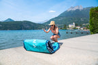 Tabla de paddle surf inflable tándem para dos personas Aqua Marina Super Trip 12'6" con mochila e inflador