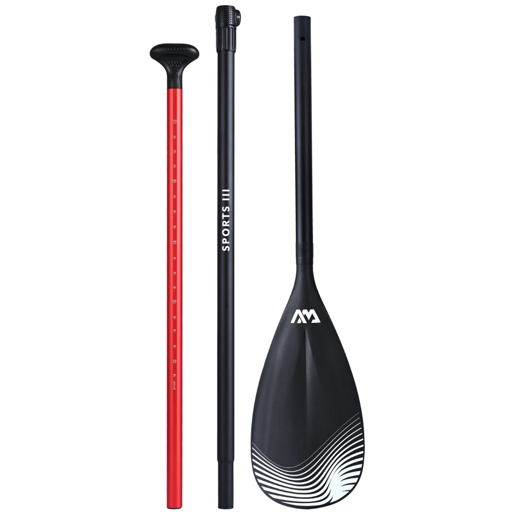 Remo de paddle surf ajustable de aluminio Aqua Marina Sports III de 3 piezas