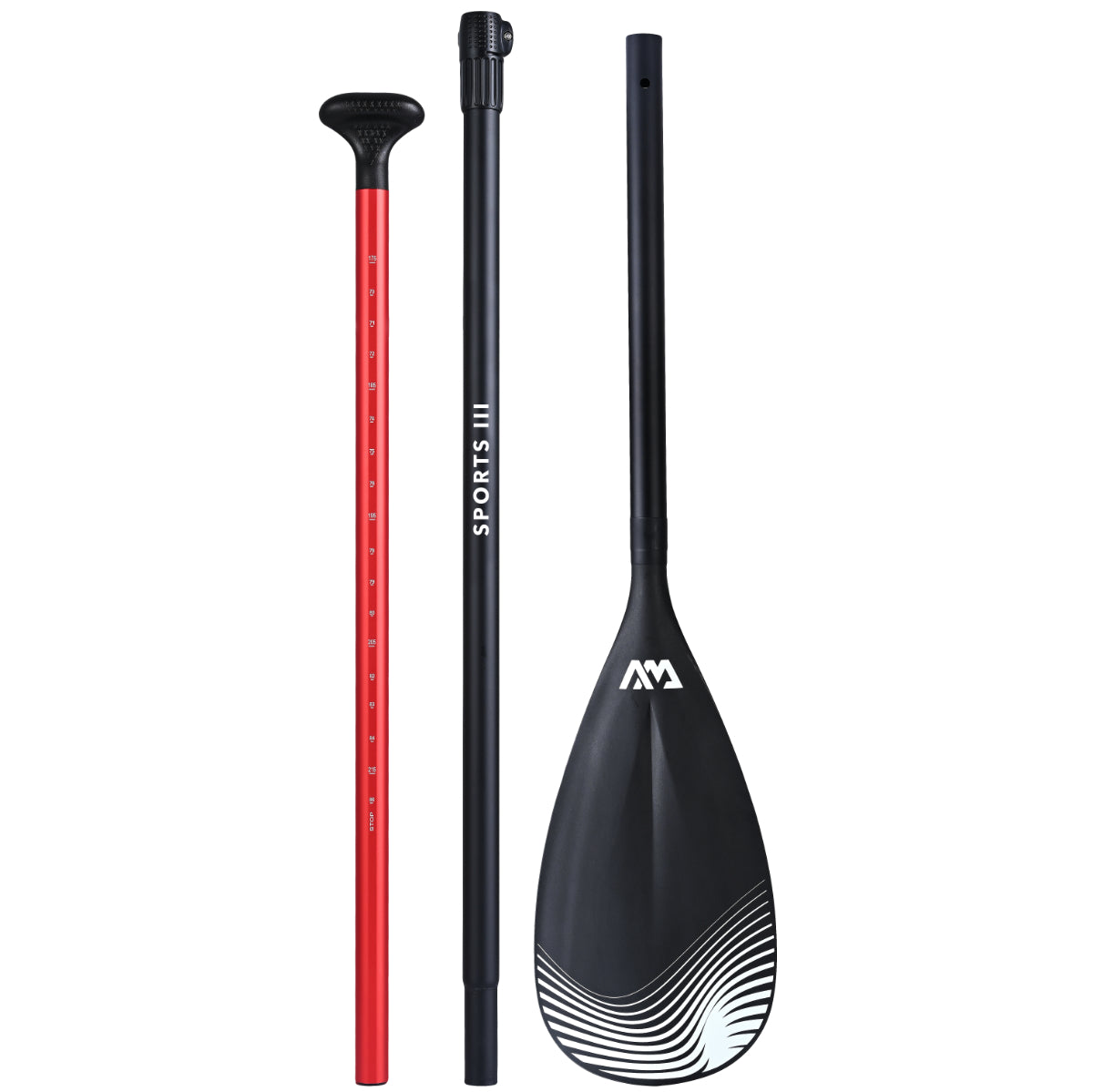 Remo de paddle surf ajustable de aluminio Aqua Marina Sports III de 3 piezas