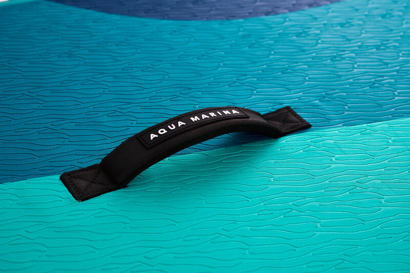 Tabla de paddle surf inflable tándem para dos personas Aqua Marina Super Trip 12'6" con mochila e inflador