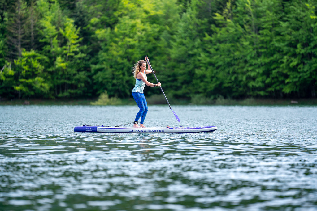Pack completo de tabla de paddle surf inflable de travesía Aqua Marina Coral Touring 11'6" Night Fade