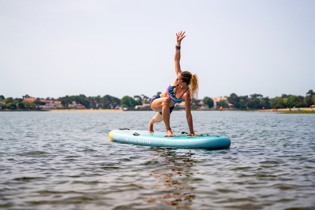 Pack completo de tabla de paddle surf inflable para Yoga Aqua Marina Dhyana 10'8" con remo y cinta de transporte