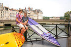 Pack completo de tabla de paddle surf inflable de travesía Aqua Marina Coral Touring 11'6" Night Fade