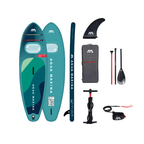 Tabla de paddle surf inflable familiar Aqua Marina Super Trip View 11'2" con ventana de visión submarina