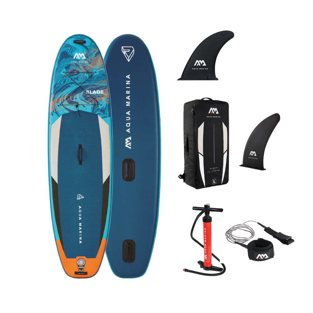 Tabla inflable convertible de windsurf y paddle surf Aqua Marina Blade 10'6" con orza y mochila