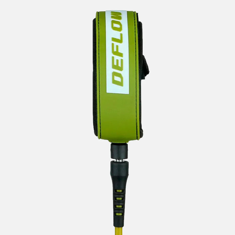 Invento de surf Deflow Core Avocado Oil Leash en color verde aceite de aguacate