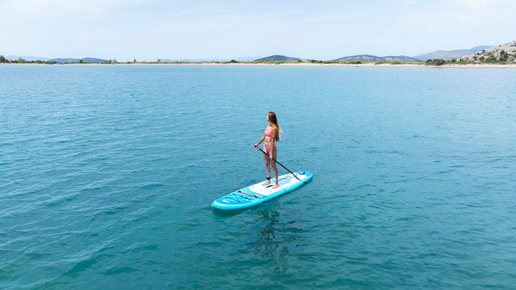 Pack completo de tabla de paddle surf inflable Aqua Marina Breeze 9'10" con remo, mochila y accesorios