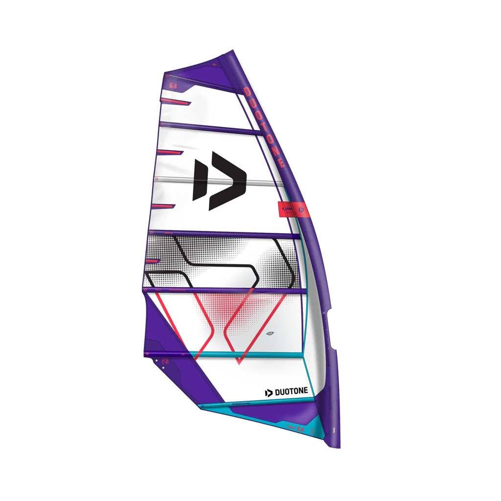 Vela de windsurf Freerace y Slalom Duotone S_PACE 2026 color blanco y violeta