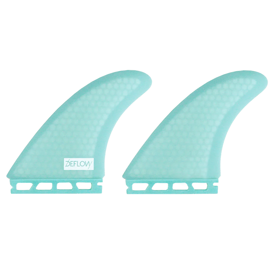 Juego de quillas de surf biquilla Deflow Duette Mint Twin Fin con sistema de fijación Futures