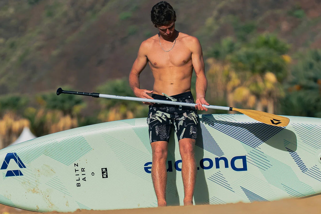 Remo de paddle surf de carbono y bambú Duotone Bamboo Carbon 60 Slim Adj 3-Piece