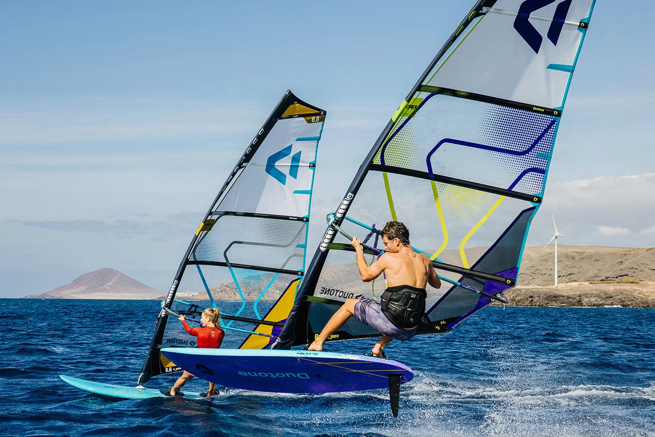 Vela de windsurf Freeride Duotone E_PACE 2026 color blanco y gris