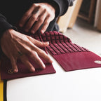Grip de surf de dos piezas Deflow 2 Piece Burgundy Traction Pad en color burdeos