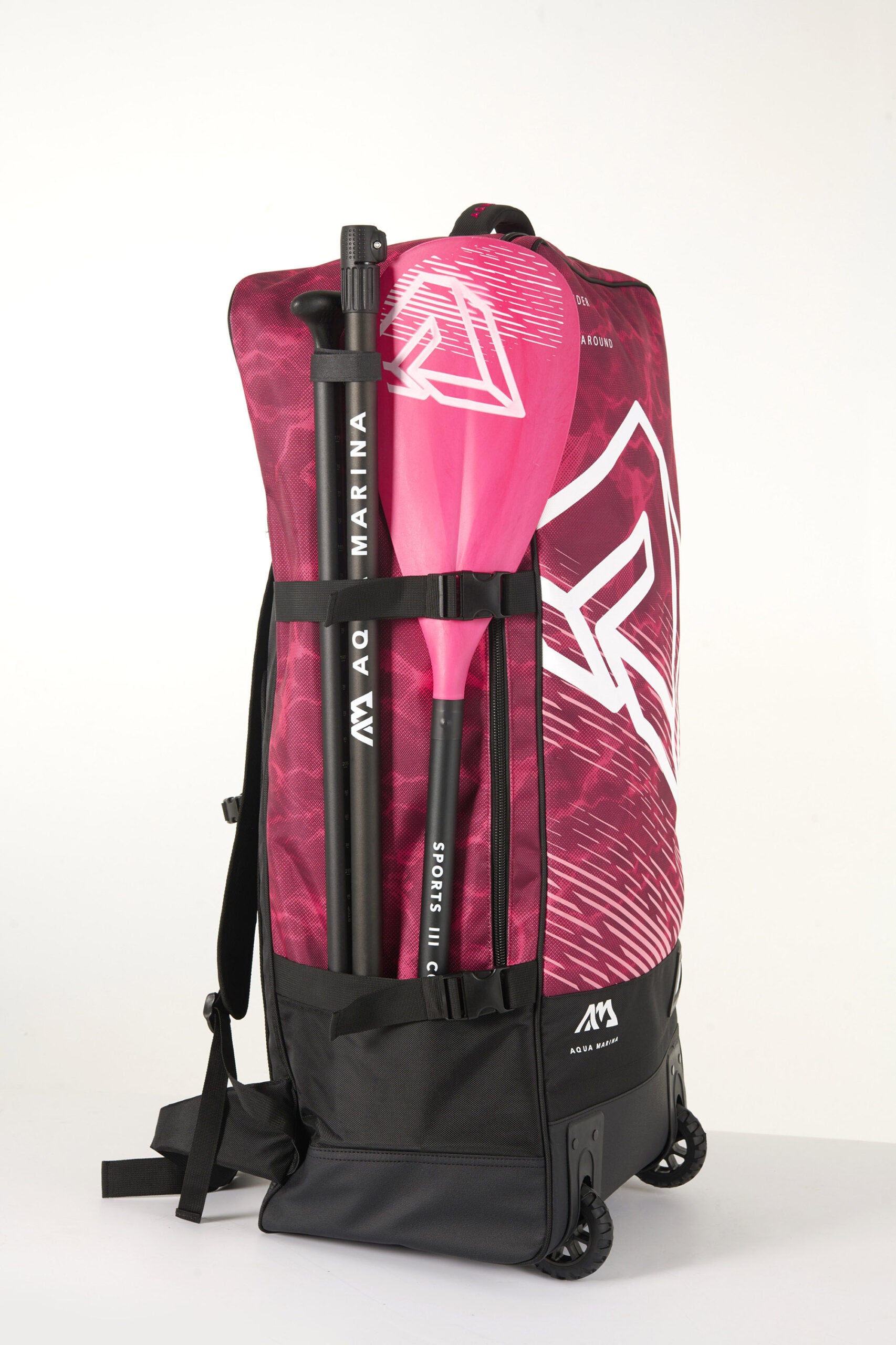 Bolsa de transporte con ruedas para paddle surf Aqua Marina Raspberry 132L  