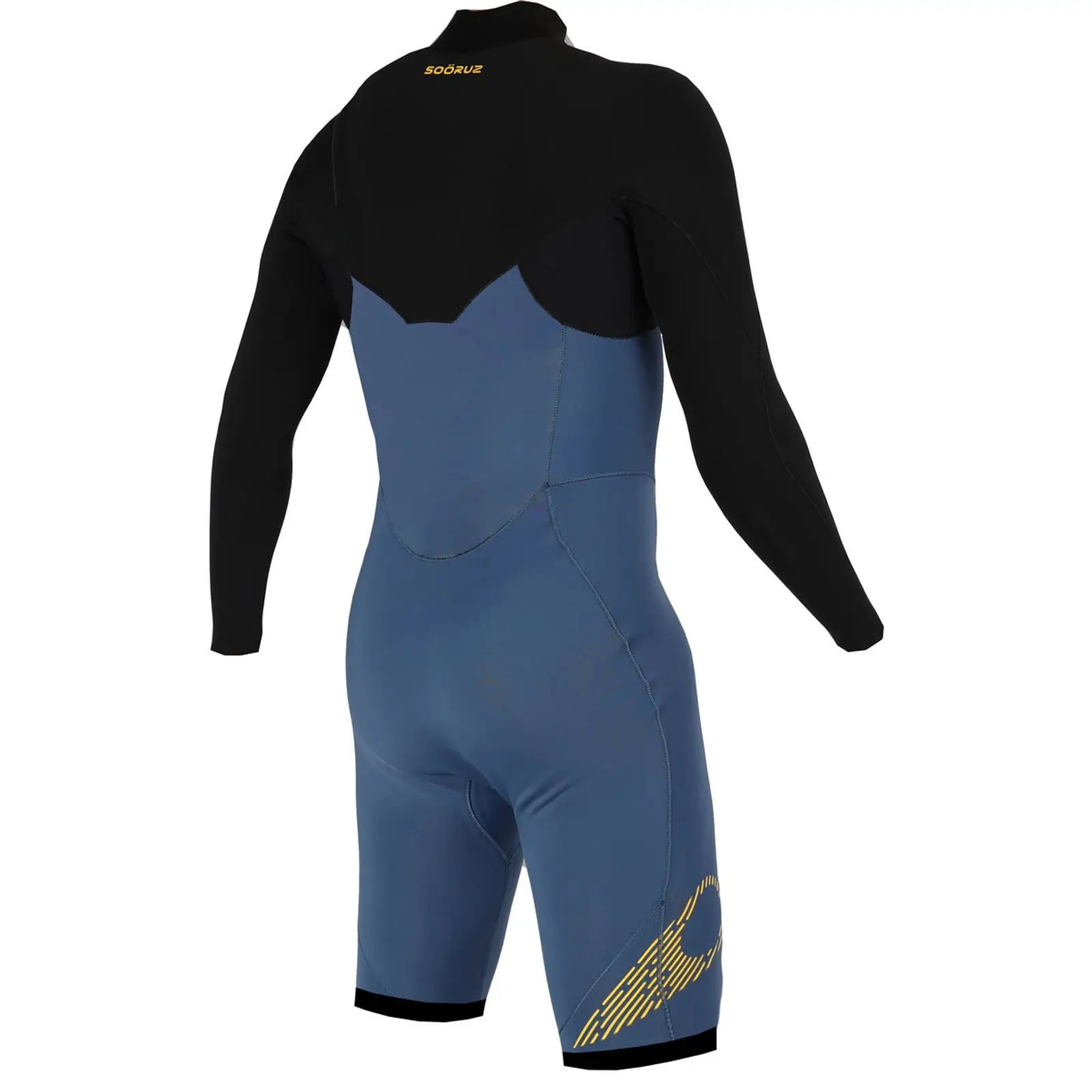 Traje de neopreno shorty de manga corta para hombre 2/2mm Soöruz Fighter Chest Zip color azul