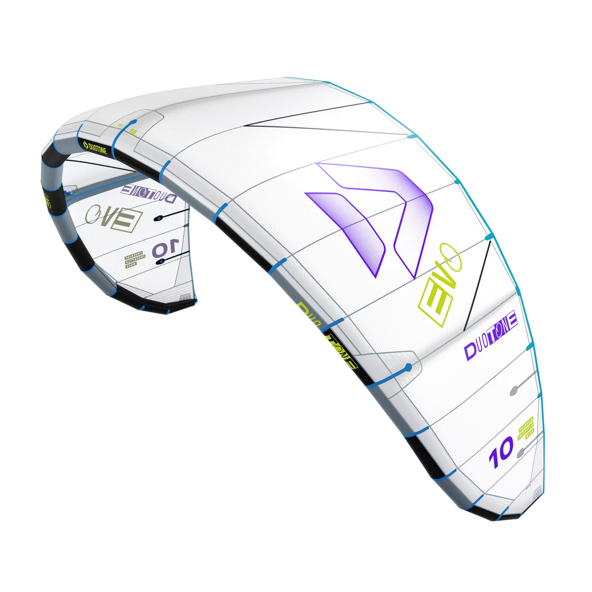 Cometa de kitesurf Duotone Evo 2026 edición sostenible Concept Blue con tejidos no teñidos