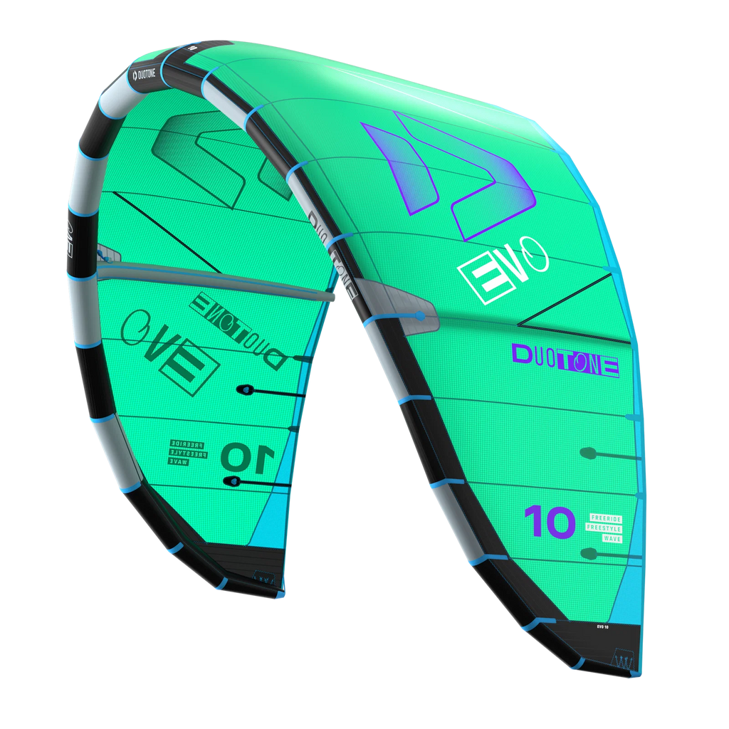 Cometa de kitesurf Duotone Evo 2026 color verde C16 Green