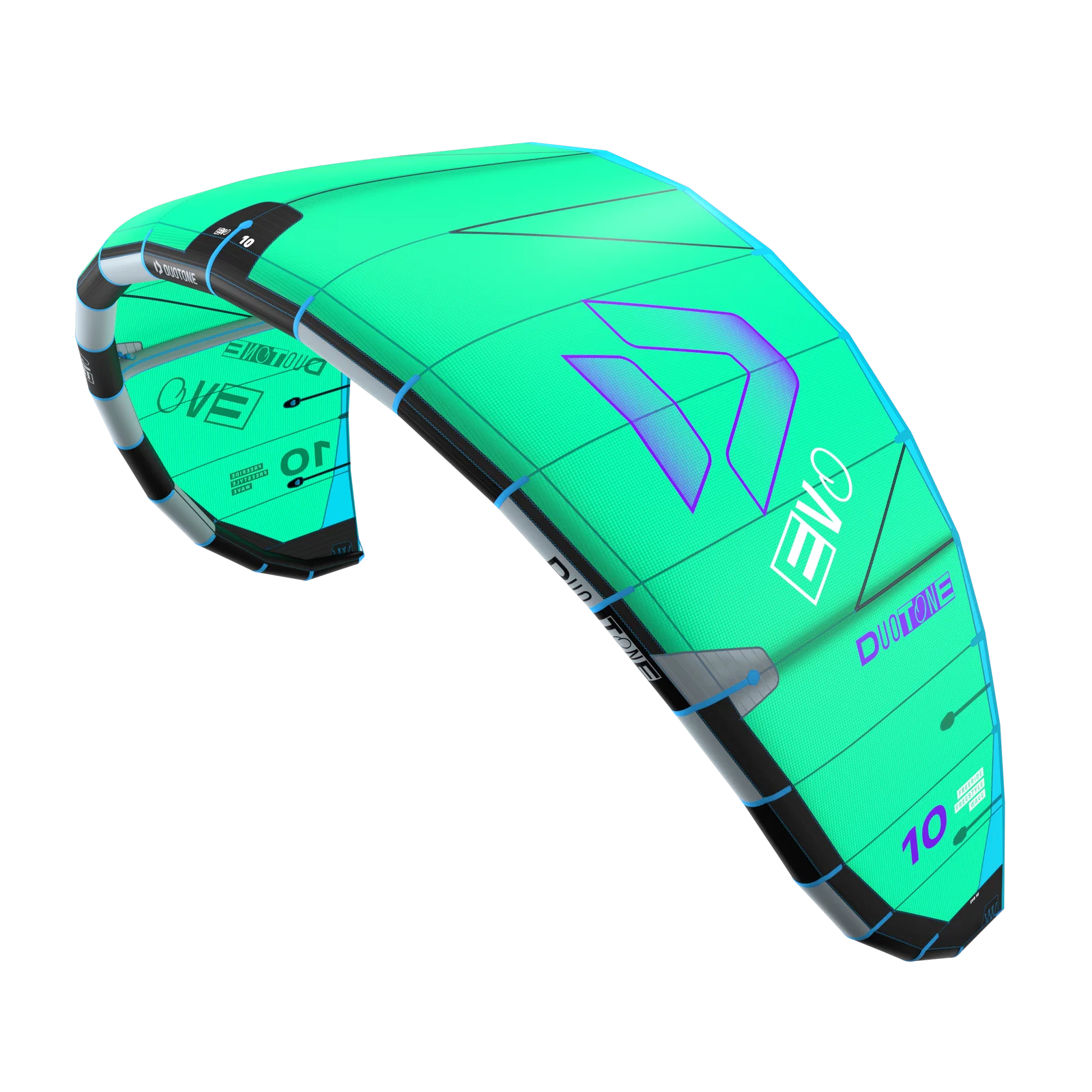 Cometa de kitesurf Duotone Evo 2026 color verde C16 Green
