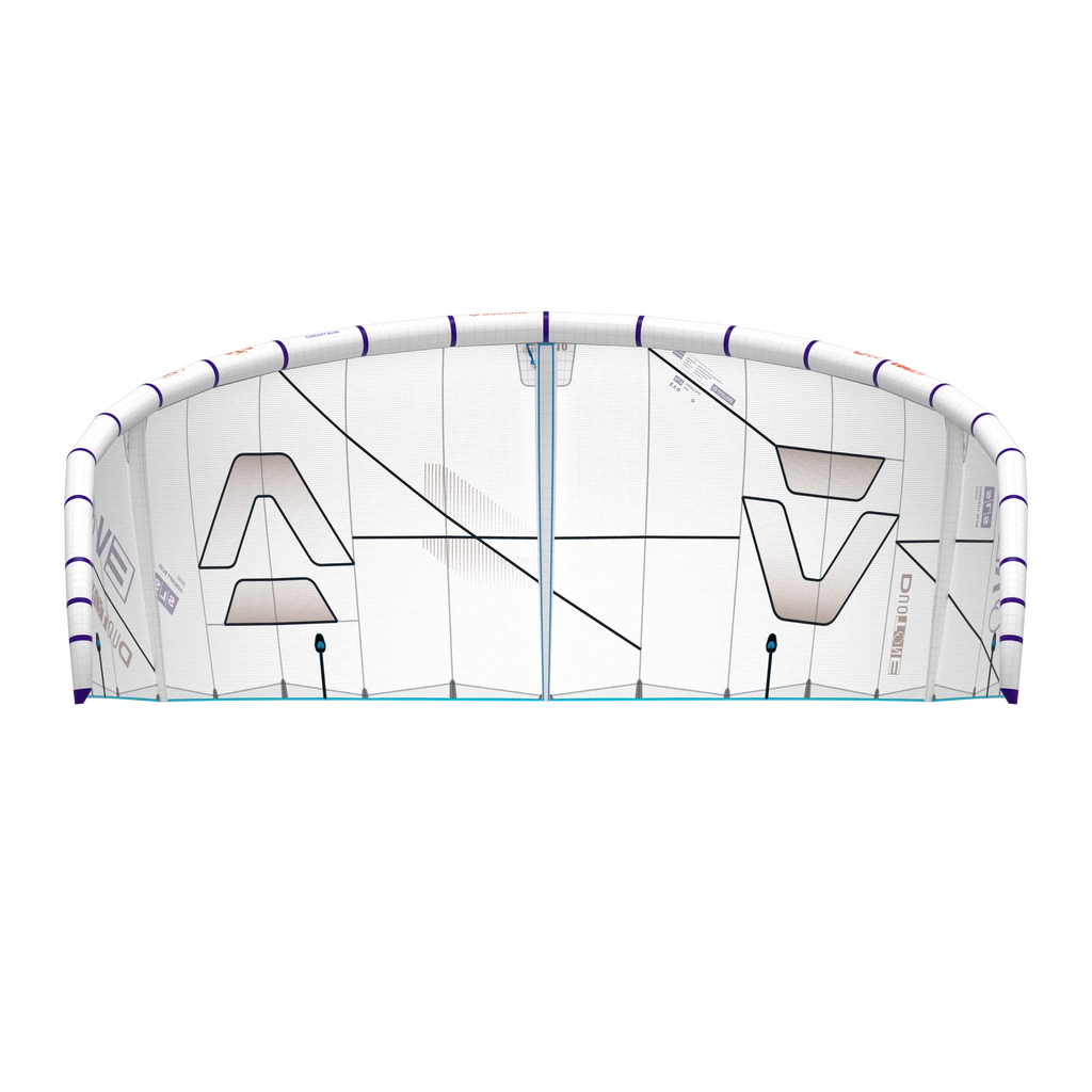 Cometa de kitesurf Duotone Evo SLS 2026 edición Concept Blue sin tinte Undyed