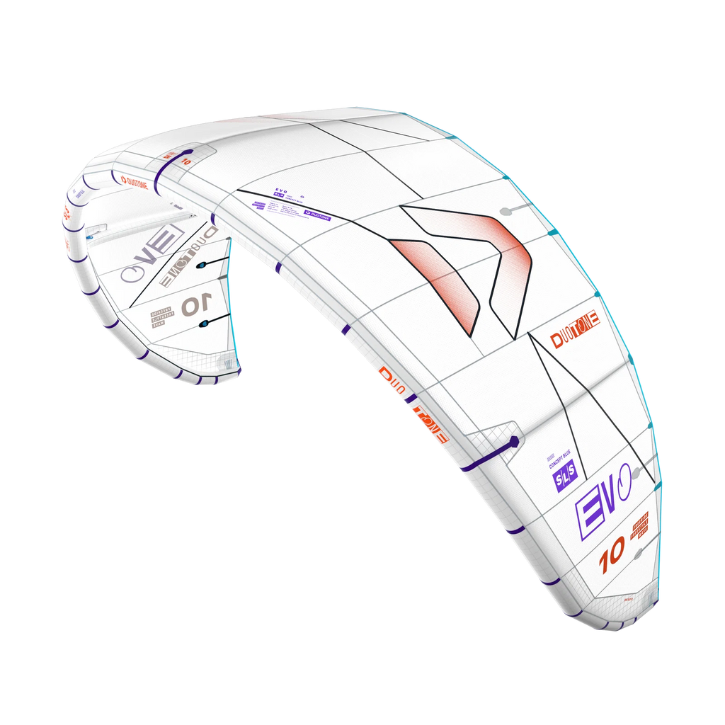 Cometa de kitesurf Duotone Evo SLS 2026 edición Concept Blue sin tinte Undyed