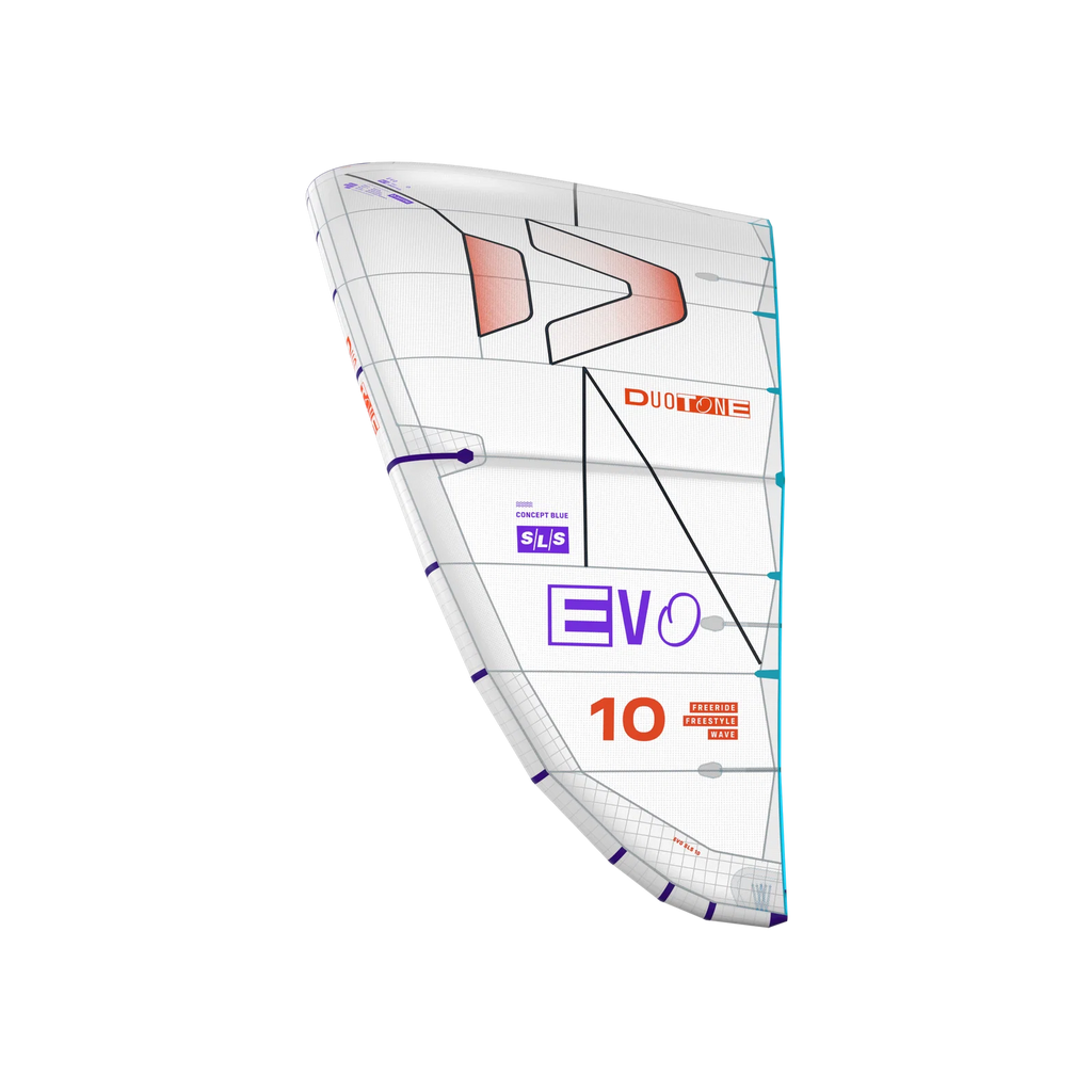 Cometa de kitesurf Duotone Evo SLS 2026 edición Concept Blue sin tinte Undyed