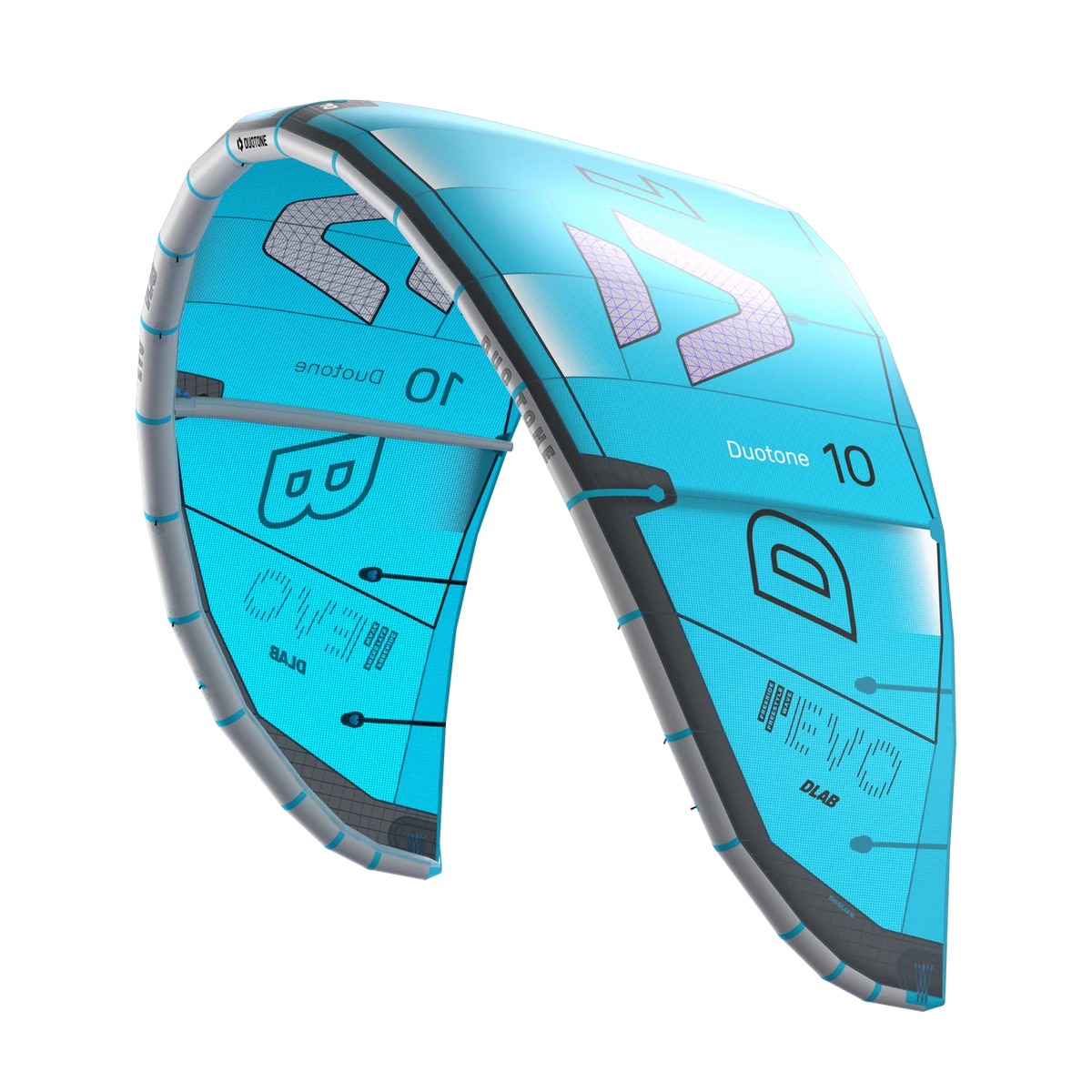 Cometa de kitesurf Duotone Evo DLAB 2027 con estructura ligera de Aluula
