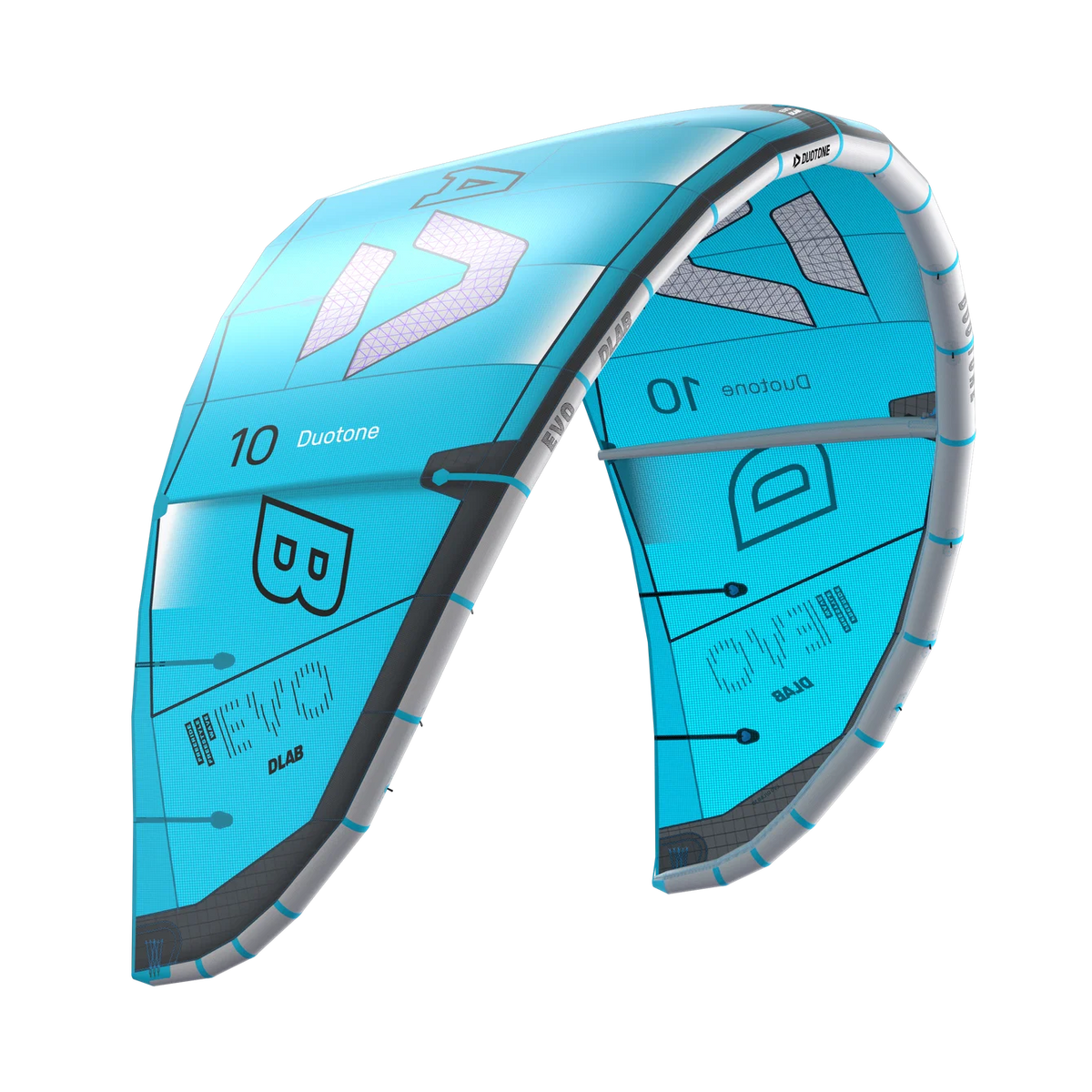 Cometa de kitesurf Duotone Evo DLAB 2027 con estructura ligera de Aluula