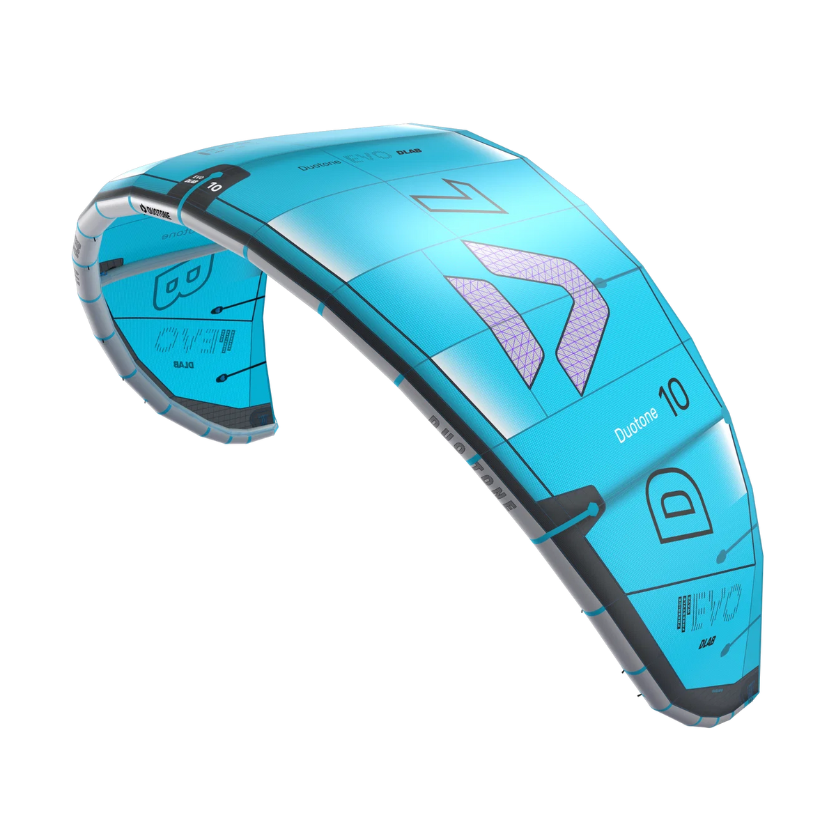 Cometa de kitesurf Duotone Evo DLAB 2027 con estructura ligera de Aluula