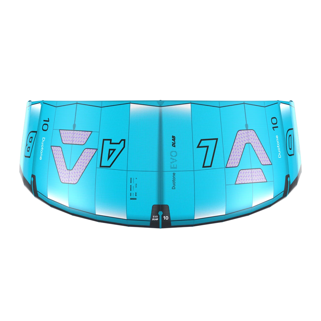 Cometa de kitesurf Duotone Evo DLAB 2027 con estructura ligera de Aluula