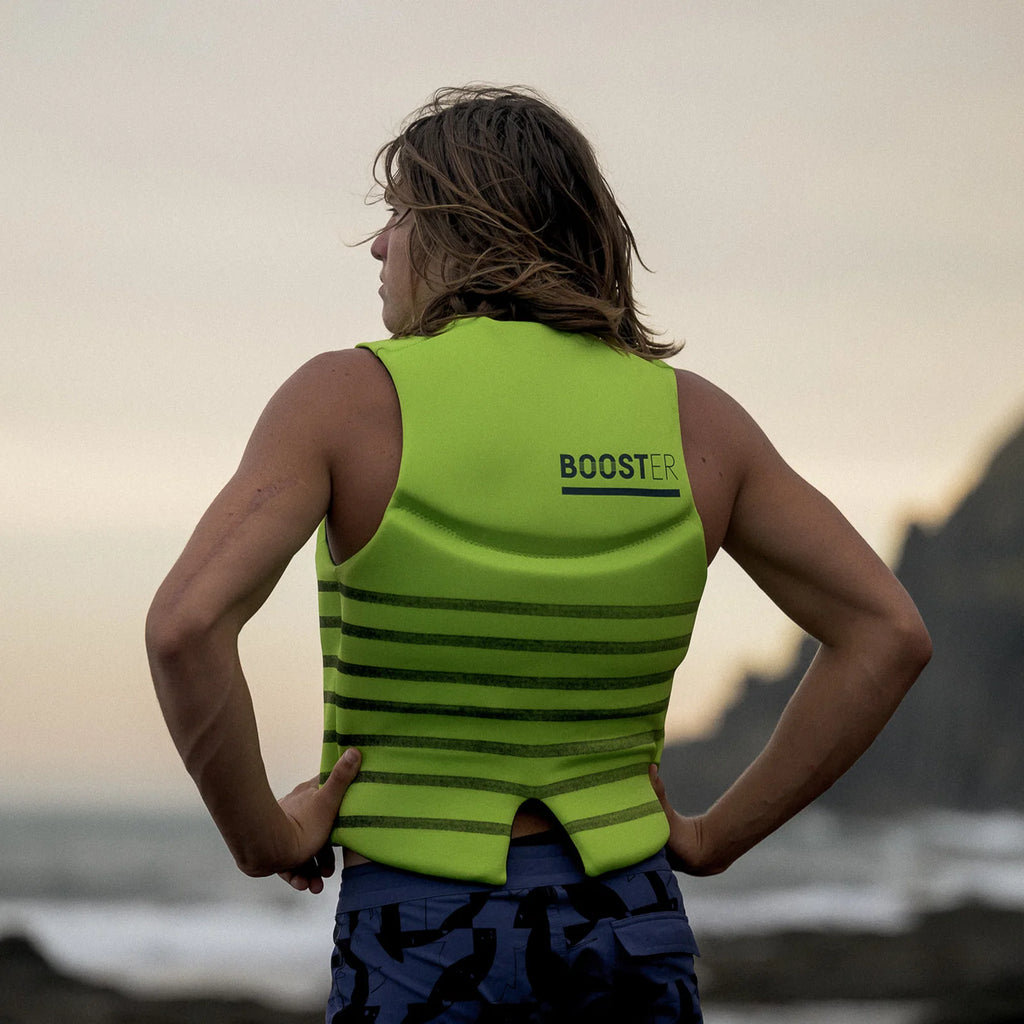 Chaleco salvavidas homologado 50N ION Booster Vest Front Zip en color verde lima