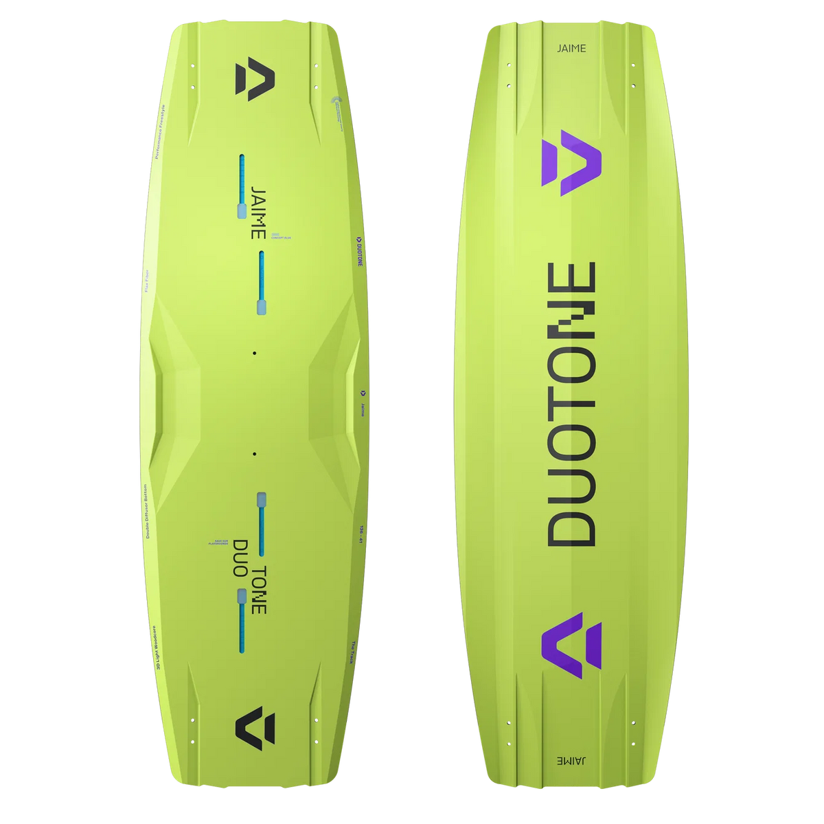 Tabla de kitesurf twintip Duotone Jaime Concept Blue 2027 con fibra de lino natural