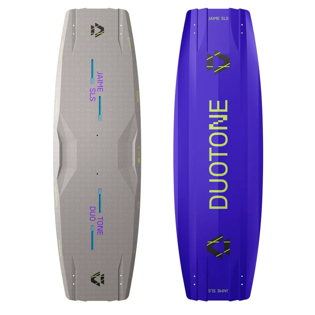 Tabla de kitesurf twintip Duotone Jaime SLS 2027 con construcción en carbono Biax
