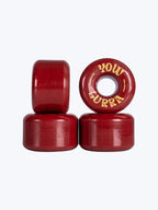 Juego de 4 ruedas de surfskate YOW Lurra Ketchup de 60 milímetros y dureza 82A