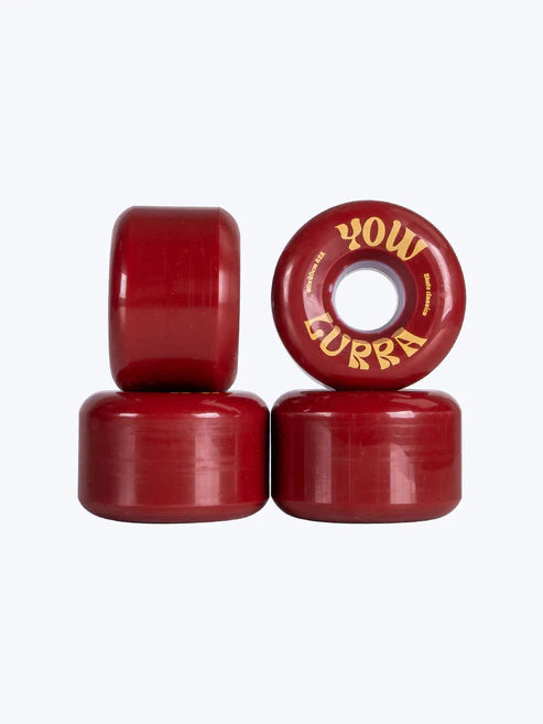 Juego de 4 ruedas de surfskate YOW Lurra Ketchup de 60 milímetros y dureza 82A