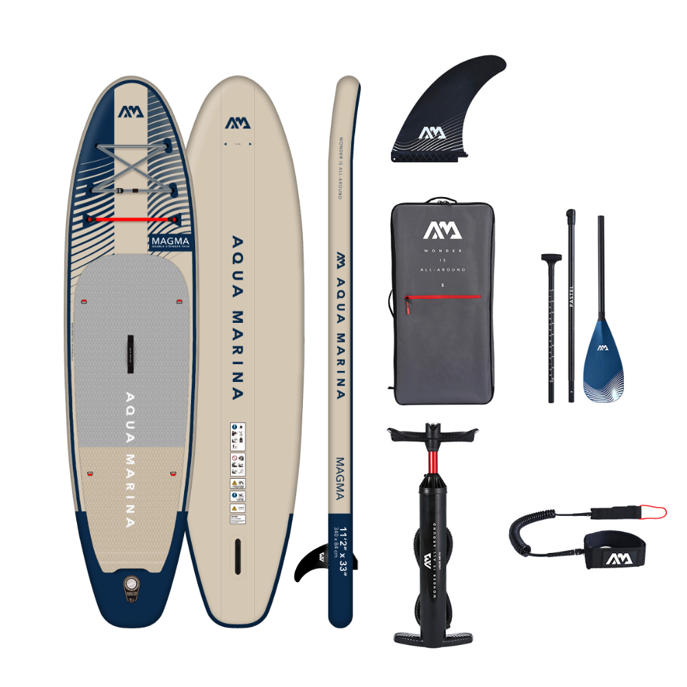 Pack completo de tabla de paddle surf inflable Aqua Marina Magma 11'10" Advanced con remo, inflador y mochila