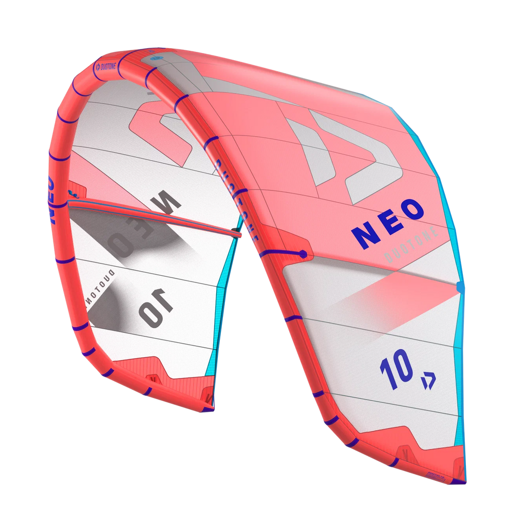 Cometa de kitesurf para olas Duotone Neo 2025 en color Coral y Light Grey