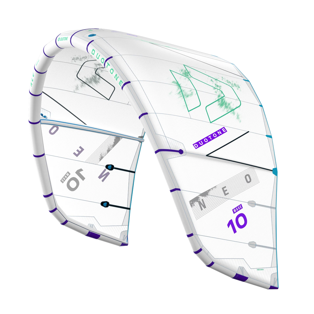 Cometa de kitesurf para olas Duotone Neo Concept Blue 2026 color blanco undyed