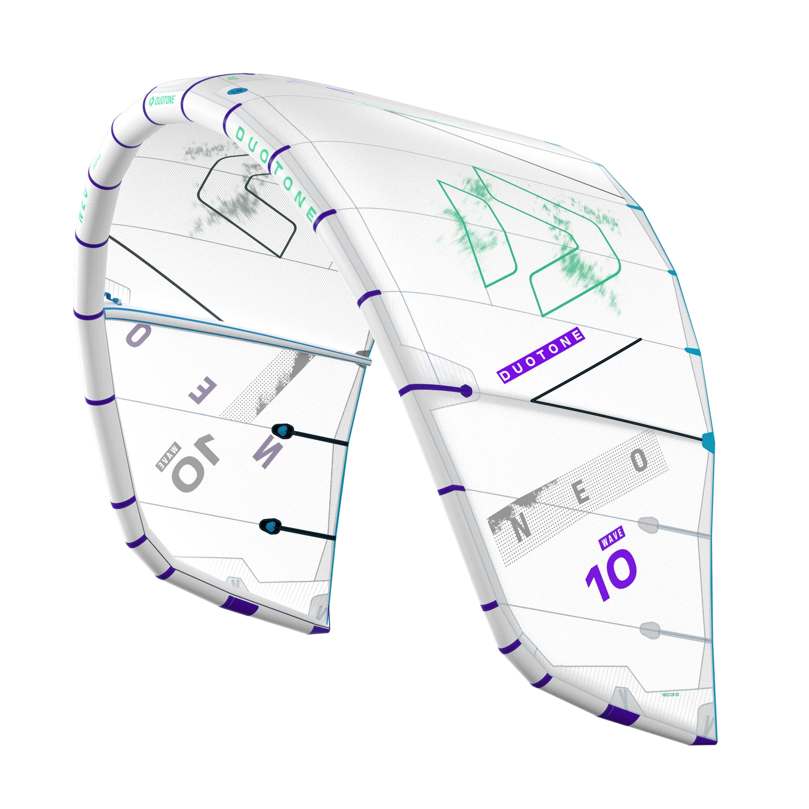 Cometa de kitesurf para olas Duotone Neo Concept Blue 2026 color blanco undyed
