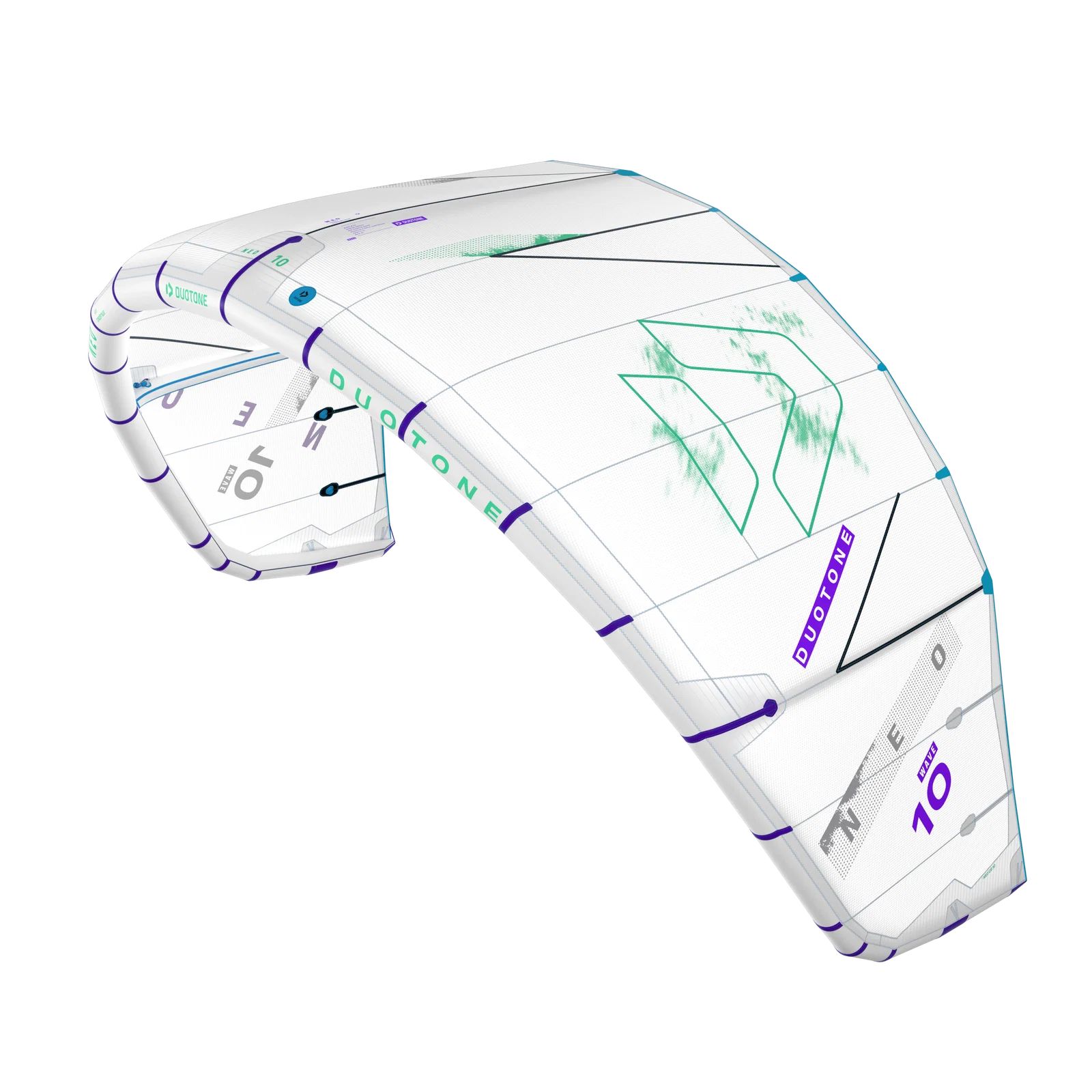 Cometa de kitesurf para olas Duotone Neo Concept Blue 2026 color blanco undyed