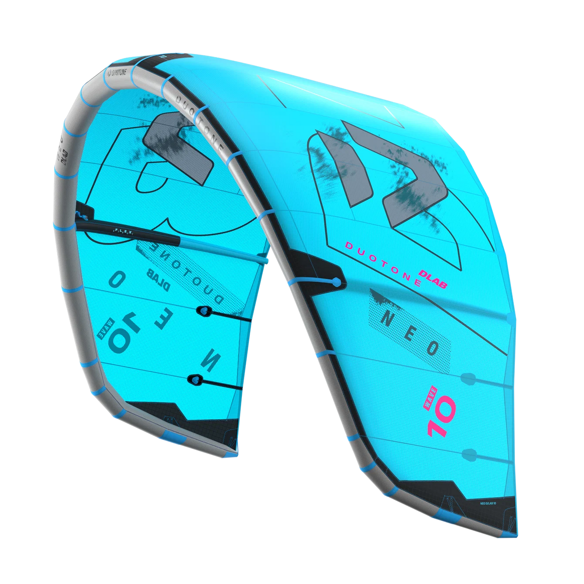 Cometa de kitesurf para olas Duotone Neo DLAB 2026 con estructura ligera de Aluula