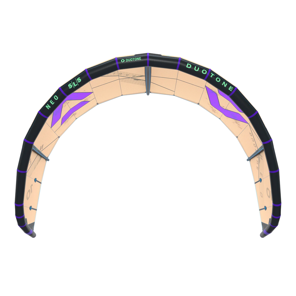 Cometa de kitesurf Duotone Neo SLS 2026 color Sand y Purple