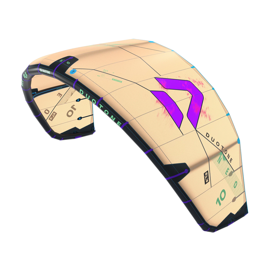 Cometa de kitesurf Duotone Neo SLS 2026 color Sand y Purple