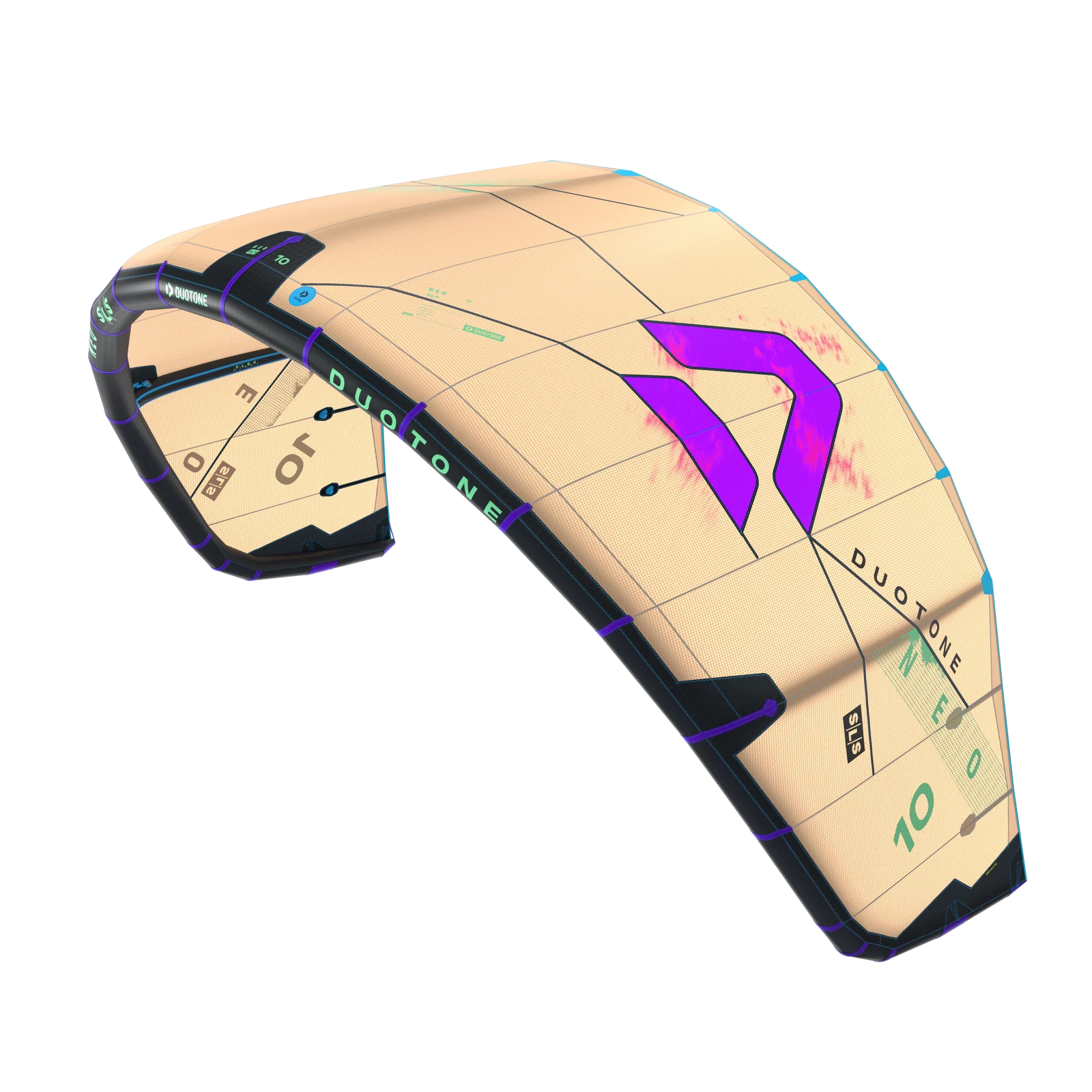 Cometa de kitesurf Duotone Neo SLS 2026 color Sand y Purple