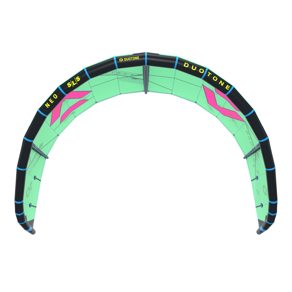 Cometa de kitesurf de olas Duotone Neo SLS 2026 color verde y rosa Green Pink