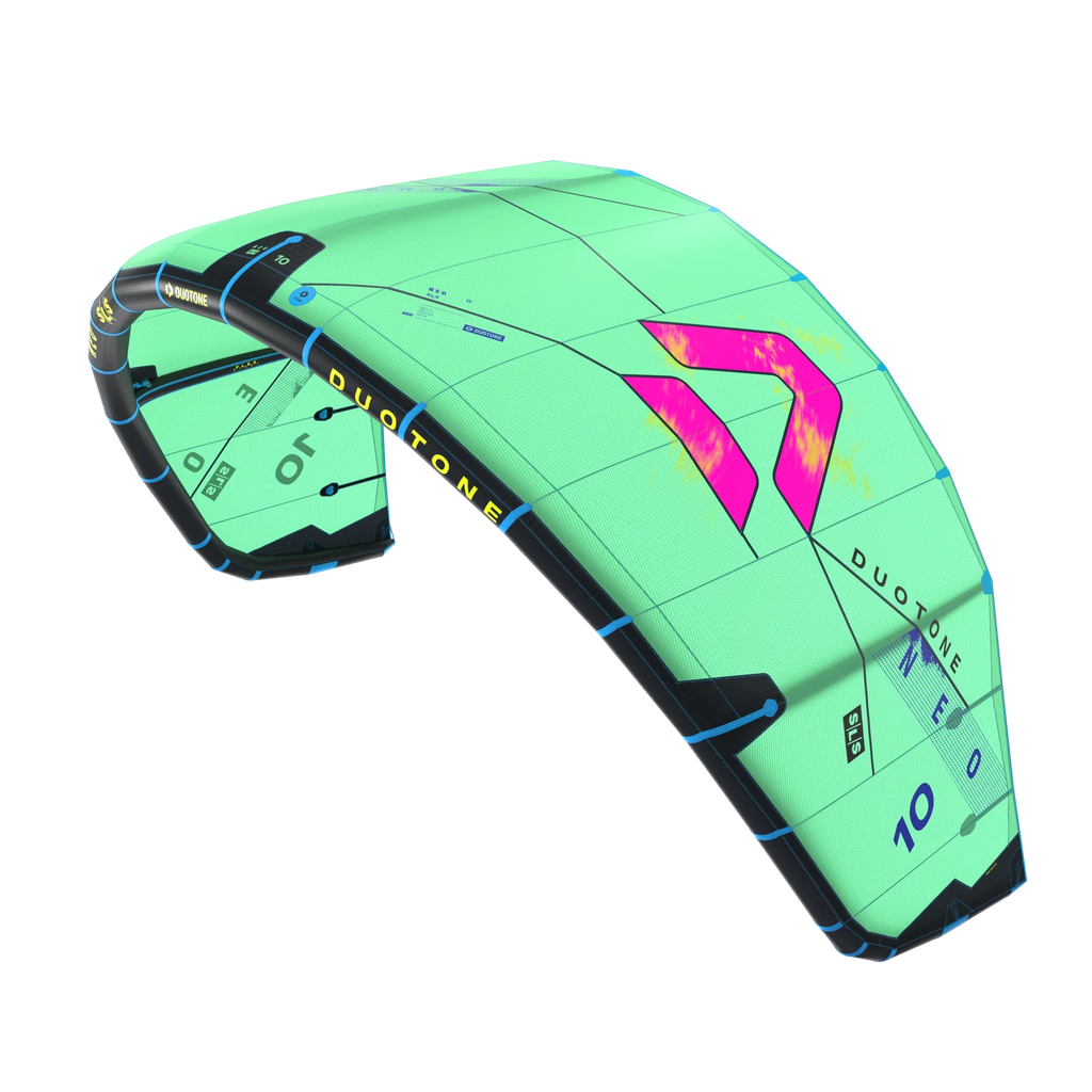 Cometa de kitesurf de olas Duotone Neo SLS 2026 color verde y rosa Green Pink