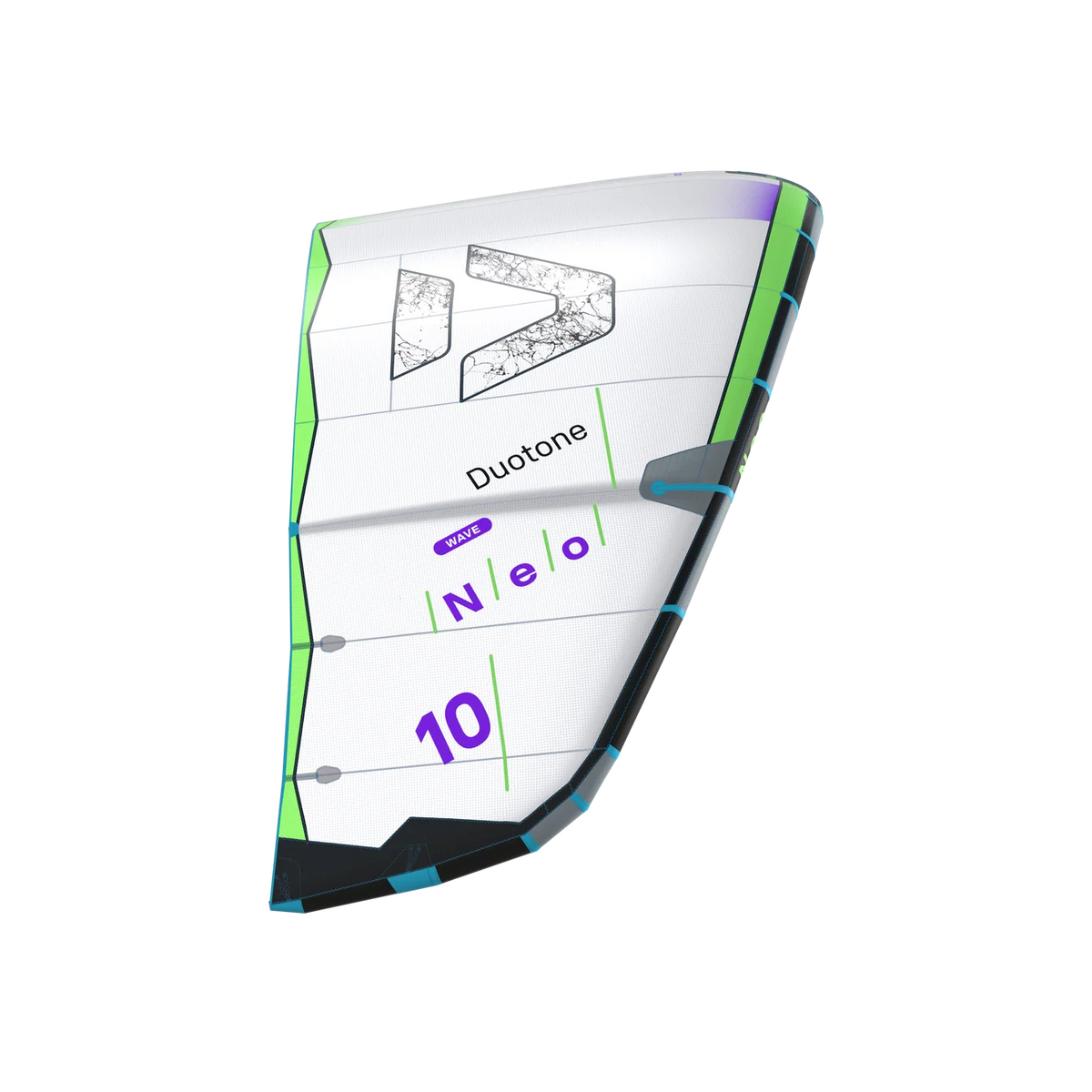 Cometa de kitesurf para olas Duotone Neo 2027 en color Undyed / Lime-Green