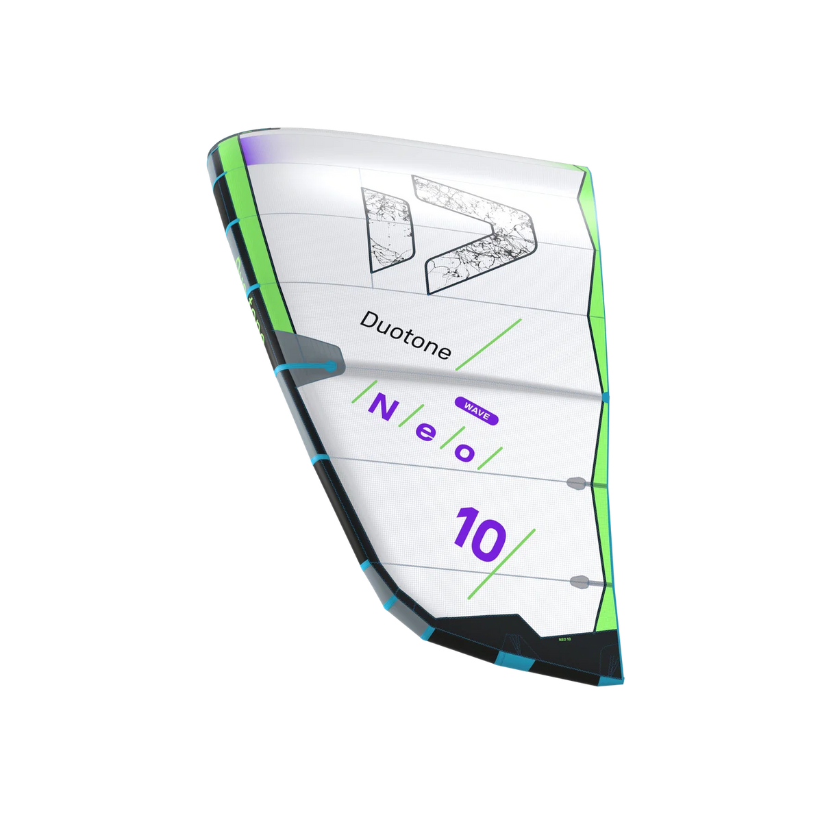 Cometa de kitesurf para olas Duotone Neo 2027 en color Undyed / Lime-Green
