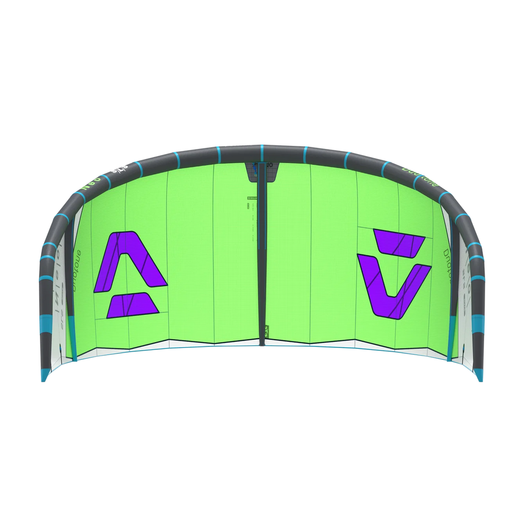 Cometa de kitesurf para olas Duotone Neo SLS 2027 en color Light Lime / Undyed